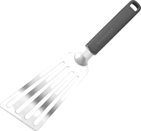 KitchenAid Classic stekespade perforert 32 cm charcoal grey