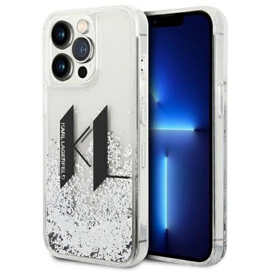 Karl Lagerfeld Hardcase til iPhone 14 6.1" med Liquid Glitter - Sort