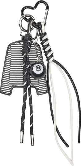Mads Nørgaard Mn Stripe Tee Keychain - Black - ONE SIZE