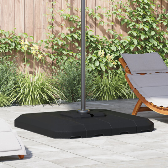 4 Deler Cantilever Parasolbase Sett   130kg Sand eller 90kg Vann