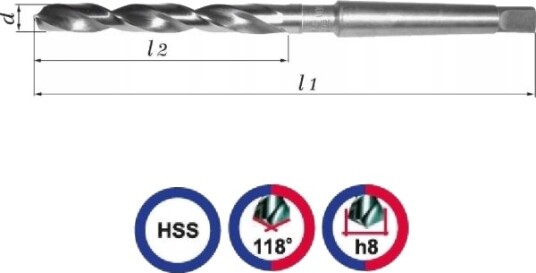 Baildon Din 345 Rn Nwkc 18 Mm Metallbor, Hss (S), 228-130 Mm (Mk2 Skaft) Baildon Din 345 Rn Nwkc 18 Mm Metallbor, Hss (S), 228-130 Mm (Mk2 Skaft)
