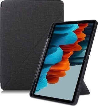 Origami Stand Samsung Galaxy Tab S7+/S8+ Folio etui Svart