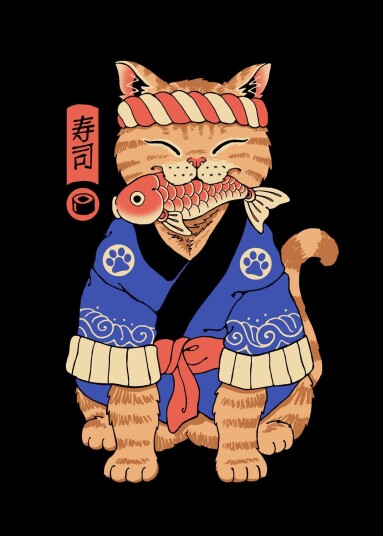 Namly Design Plakat Sushi Katt POSTERYEOVLH