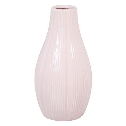 Bigbuy Home Vase 13 X 13 X 25,5 Cm Keramikk Rosa