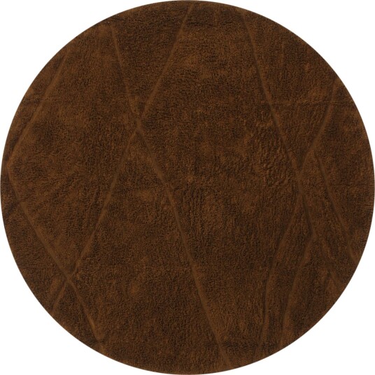 Runde tepper Andrea Natural Cotton Shaggy brun Størrelse: Ø 160 cm