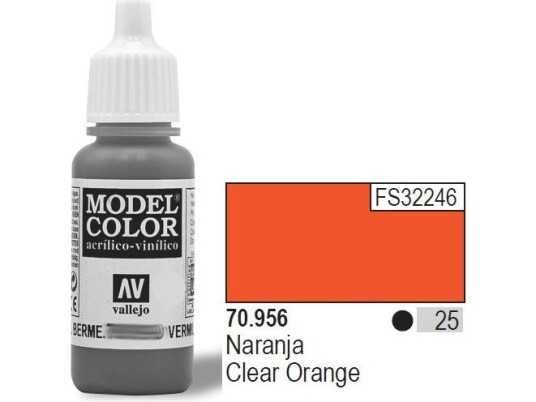 Vallejo Modellfarge Klar Oransje 17ml - 70956