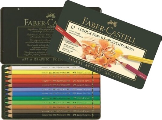 Faber-Castell Fargeblyanter Polychromos 12-set