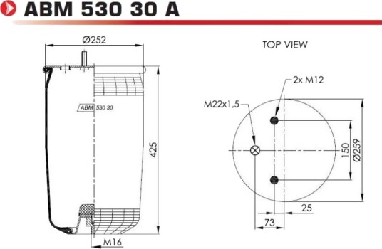 Luftbelg fjæring NEOTEC ABM53030A