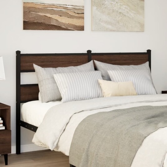 Hodegavl brun eik 150 cm stål og konstruert tre 8721158377746