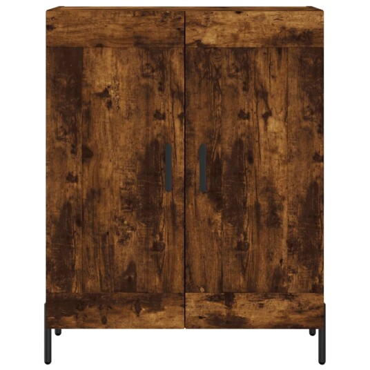 vidaXL Skjenk røkt eik 69,5x34x90 cm konstruert tre