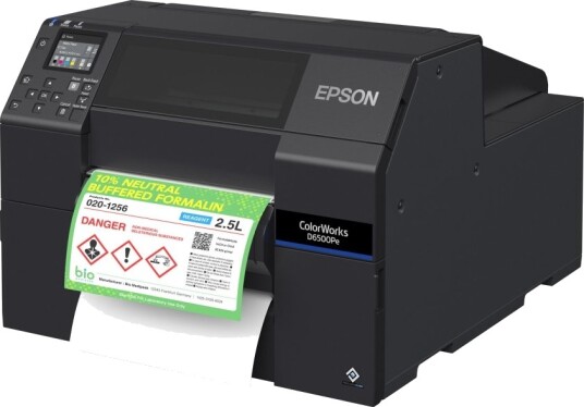 Epson Colorworks Cw D6500pe Etikettskriver Farge Ink Jet Rull 21,6 Cm 1200 X 1200 Dpi Inntil 85 Mm/Sek Mono / Inntil 85 Mm/Sek Farge Kutter