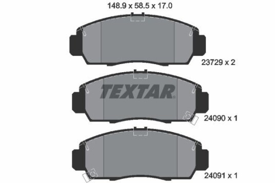 Bremseklosser TEXTAR 2372901 Bremseklosser TEXTAR 2372901