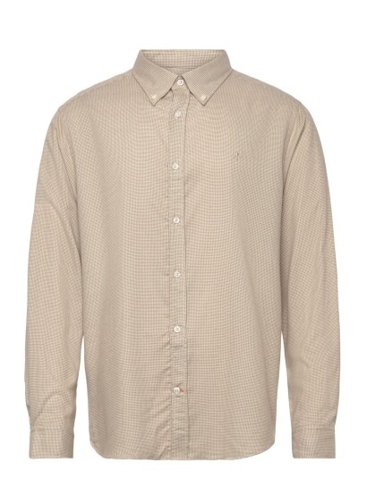 Morris Soft Check Flannel Slim Fit   Beige   XXXL