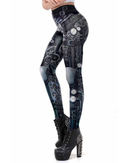 Mørke Steampunk Tights 2X Large
