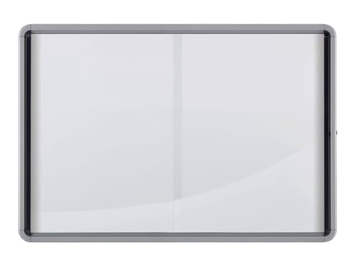 Nobo Innglasset Tavle Med Skyvedører For Innendørsbruk 27xa4 Magnetisk Hvit