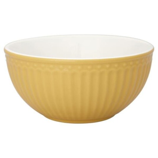 GreenGate  Alice frokostblanding skål 7x14 cm 45 cl mustard
