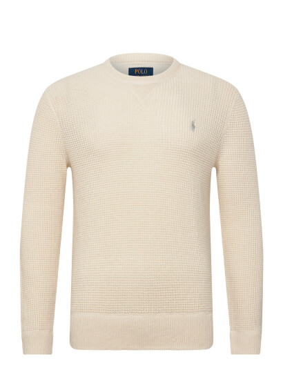 Polo Ralph Lauren Waffle Knit Wool Cotton Sweater Cream XXL Polo Ralph Lauren Waffle Knit Wool Cotton Sweater Cream XXL