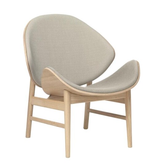 Warm Nordic Warm Nordic Den Oransje Lenestolen med Seteog Ryggtrekk Vidar 222/Eik