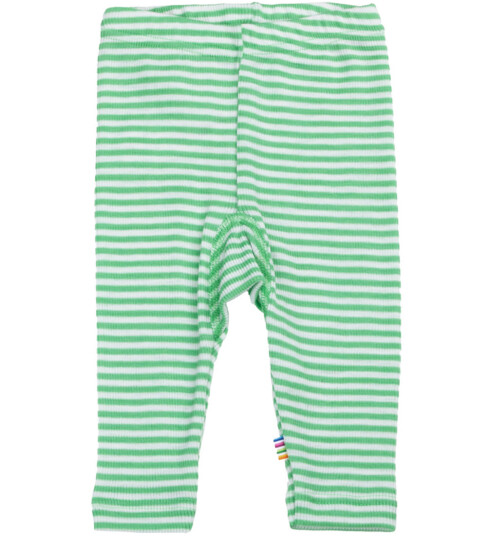 Joha Leggings Rib Ull/Silke Off White/Grønn 160 Leggings Ull