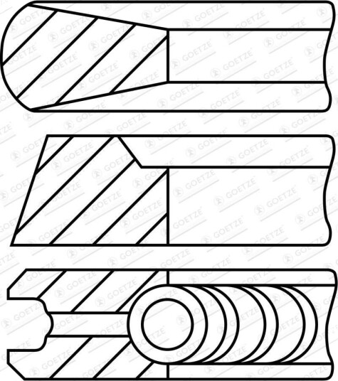 Stempelringsett GOETZE ENGINE 08-447607-00