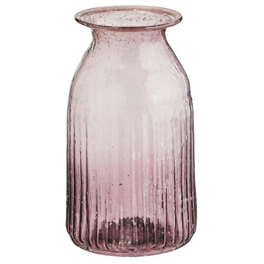 Madam Stoltz Vase Resirkulert Glass Lilla 13 cm