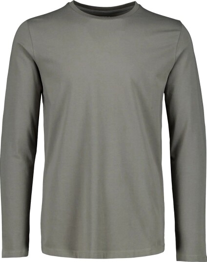 Lindbergh Basic O Neck Stretch Tee L/S Grey XXXL