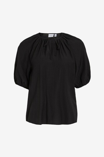 Vila Topp viClo 2/4 V neck Svart