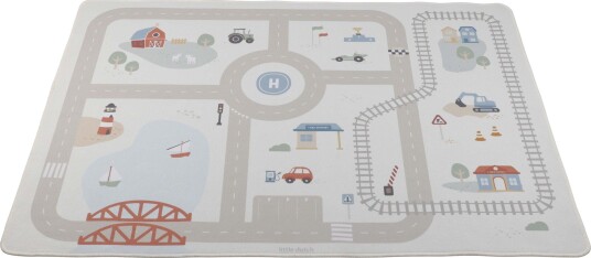 Little Dutch Car Play Mat White One Size