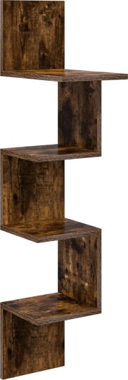 vidaXL Vegghylle Veggmontert Røkt Eik 32 x 21 x 107 cm Konstruert tre