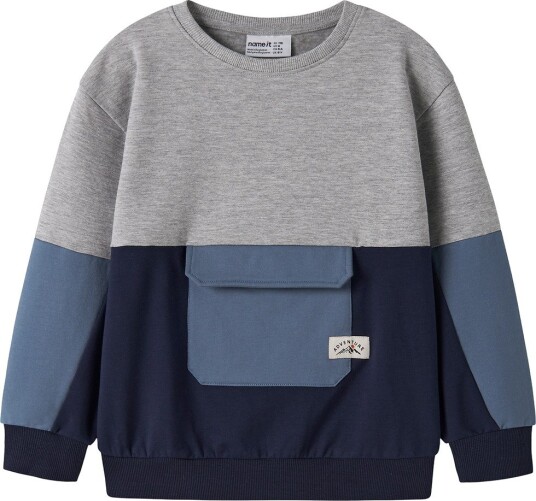 Name It Collegegenser NMMOMER Grey Melange Name It 1½ år (86) Collegegenser Blå Grå Marineblå