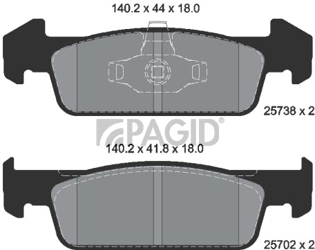PAGID T2275N Bremseklosser PAGID T2275N Bremseklosser