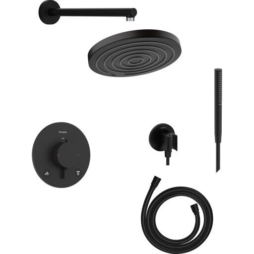 Hansgrohe Ecostat Comfort S Pulsify S dusjsett, matt sort chrome