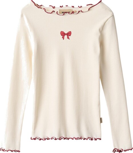 Wheat Genser Rib Louann Ivory Wheat 7 år (122) Genser Hvit