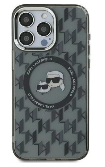 Karl Lagerfeld iPhone 15 Mobildesign MagSafe Monogram Svart