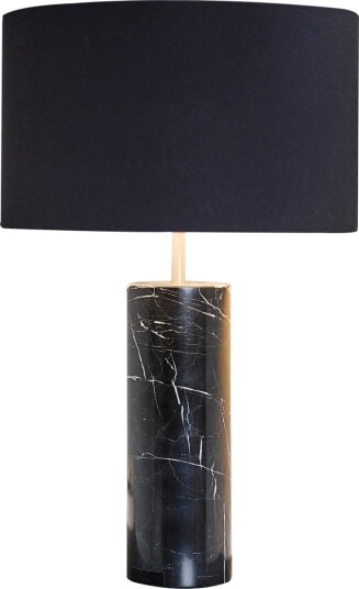 Helga Bordlampe  Sort Marmor / Sort Tekstil