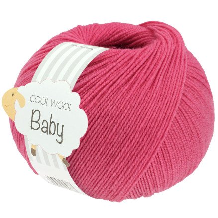 Lana Grossa Cool Wool babygarn 341 Hallon Lana Grossa Cool Wool babygarn 341 Hallon