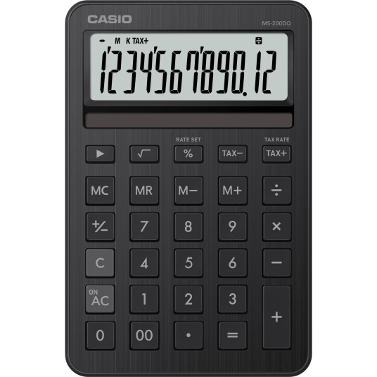 Casio MS 200DQ BK Kalkulator Svart Casio MS 200DQ BK Kalkulator Svart
