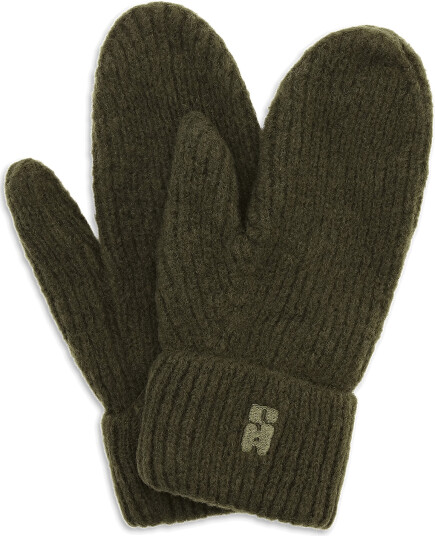 SUI AVA Brenda Mittens - Khaki green - ONE SIZE