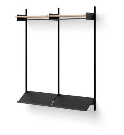 New Works Garderobe Bokhylle 2 Eik/ Sort