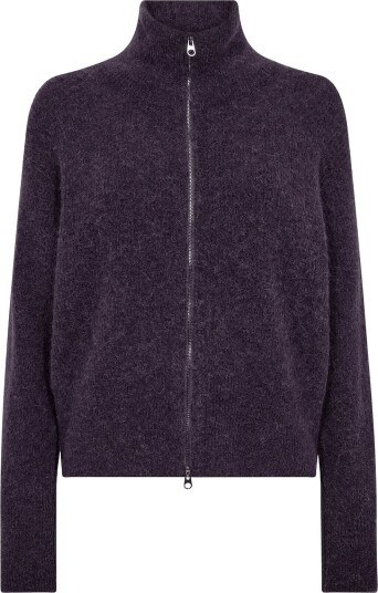 MOS MOSH Mmthora Knit Zip Cardigan SWEET GRAPE XS