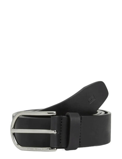 Tommy Hilfiger Th Archive Buckle Soft Leather   Black   85