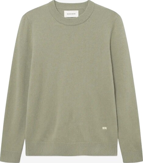 WOOD WOOD Wwlogo Crew Neck 25298 BASIL M