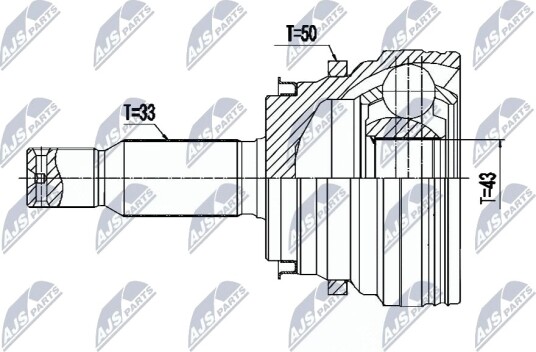 Nty Drivknute drivaksel NTY NPZ MS 064