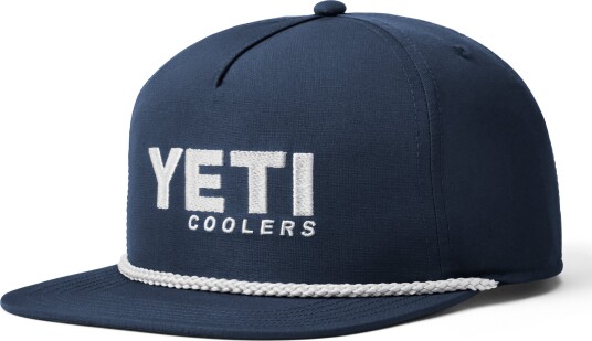 Yeti Flat Brim Rope Hat Navy, OneSize