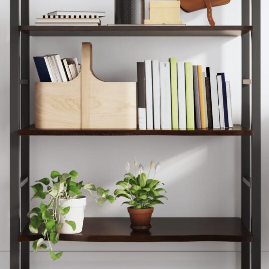 vidaXL Vegghylle m?rkegr? 100x60x2 cm behandlet heltre eik