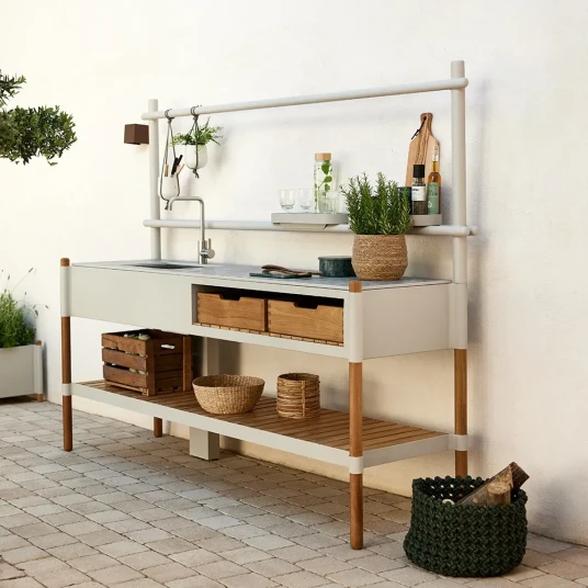 Cane line Sticks oppbevaringsbokser 2 stk Teak