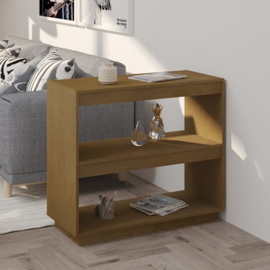 vidaXL Bokhylle honningbrun 80x35x71 cm heltre furu vidaXL Bokhylle honningbrun 80x35x71 cm heltre furu