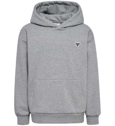Hummel Hettegenser   hmlJr Loose Hoodie   Grey Melange   Hummel   4 år (104)   Hettegenser   Grå