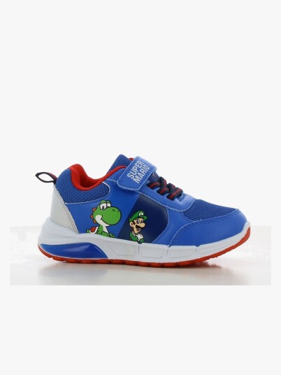 Super Mario Sneakers Cobalt Blue/Silver 26 Super Mario Sneakers Cobalt Blue/Silver 26