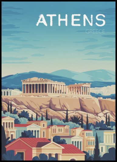 Athens Acropolis Vista Plakat / 70x100